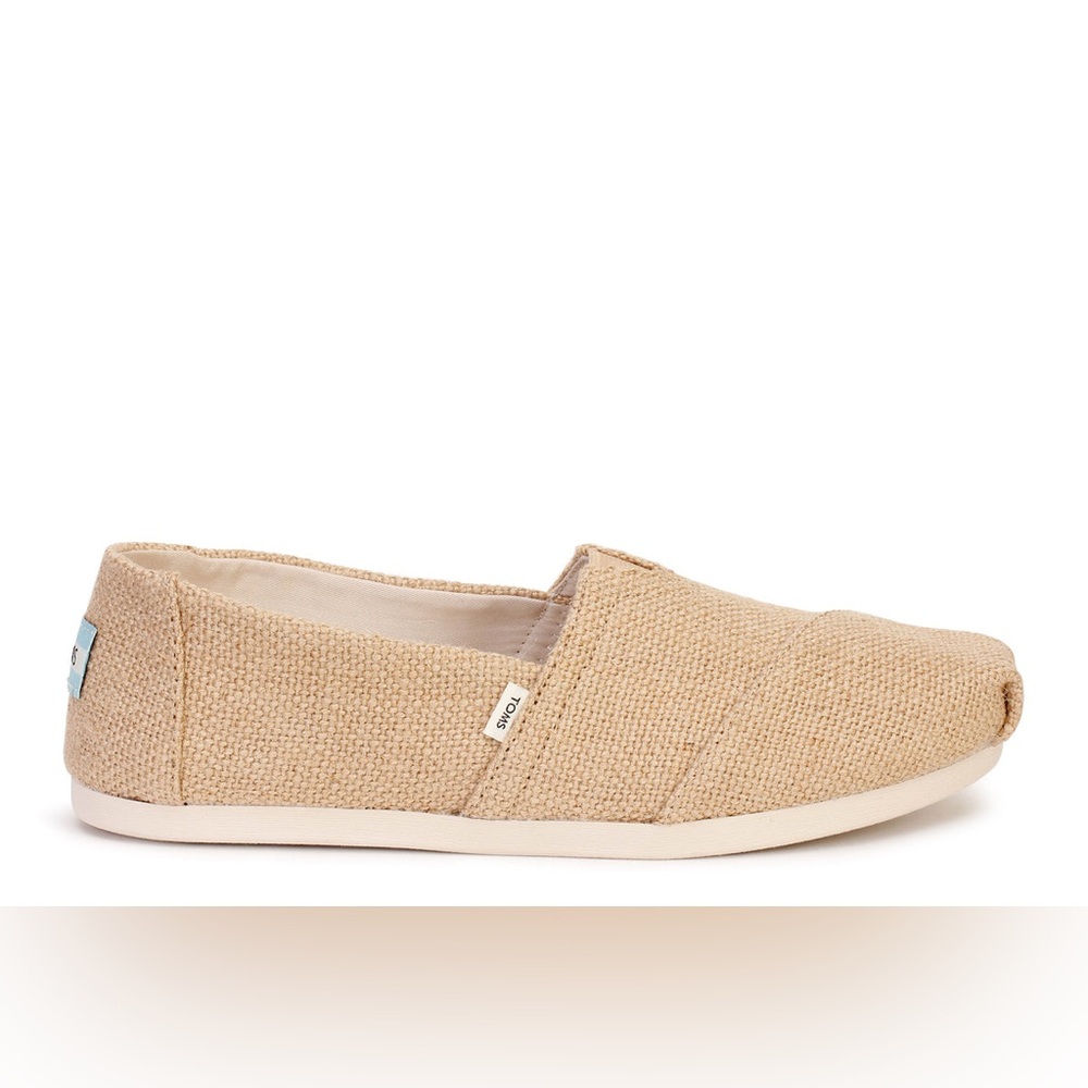 TOMS ALPARGATA BURLAP SLIP-ON SHOES W 9